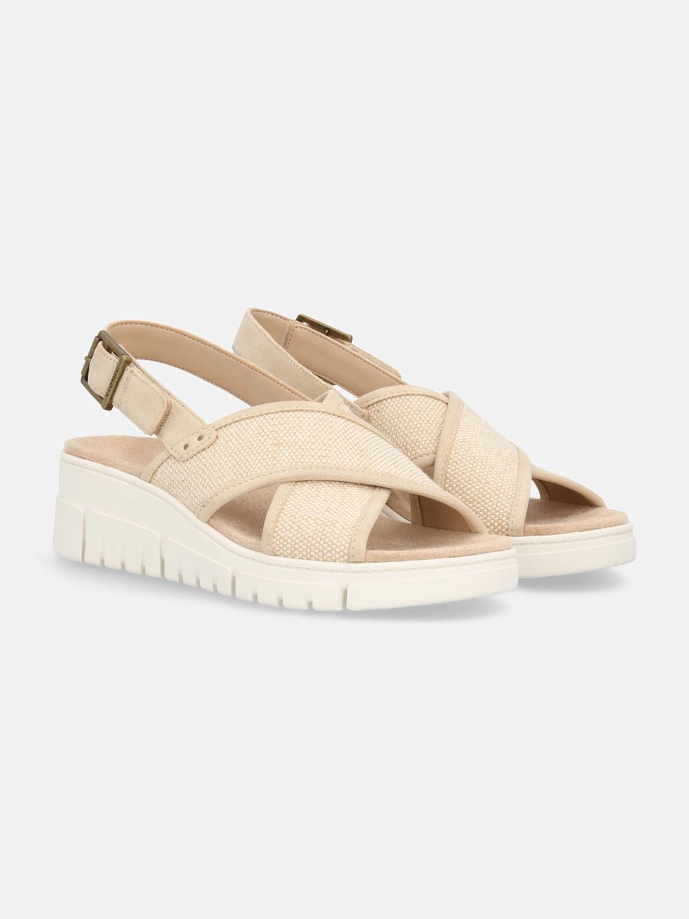 Vionic Uptown Sonoma Wedge Sandal 8 Beige slingback neutral minimalist strappy